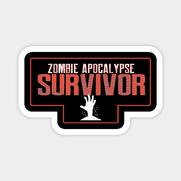 Zombie Apocalypse survivor Magnet by lazerwhirl