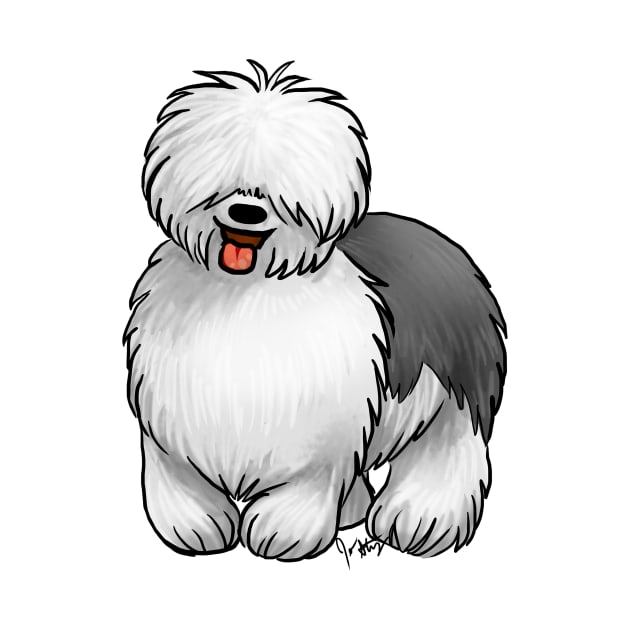 Dog - Old English Sheepdog by Jen's Dogs Custom Gifts and Designs