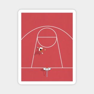 Shooting Hoops | Basketball Artwork Magnet