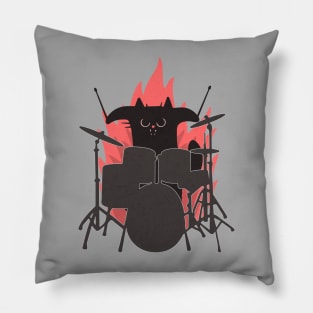 Drumming Cat Pillow