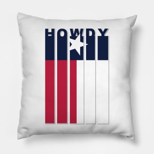 Howdy Texas Flag Pillow