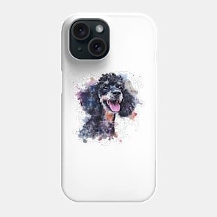 Poodle Pop Art Water Colors for Dog Lovers Phone Case