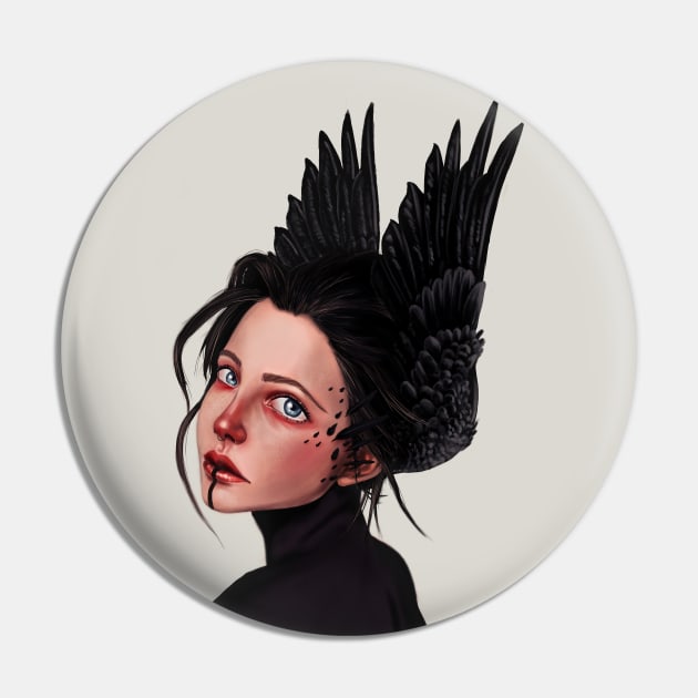 Raven girl Pin by Bertoni_Lee