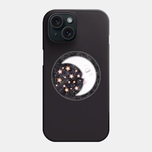 Moon with Rainbow Stars Phone Case