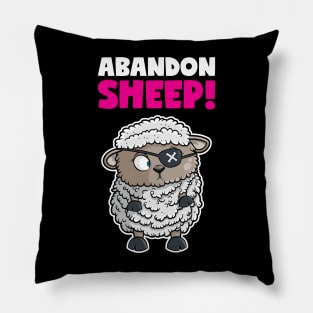 Abandon Sheep! Pirate Sheep Pillow