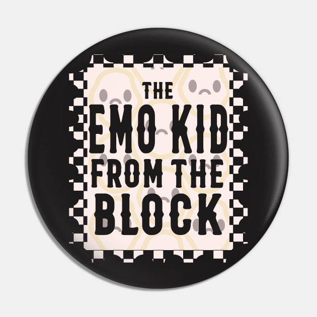 The Emo Kid From The Block Sad Face Pin by rachelaranha