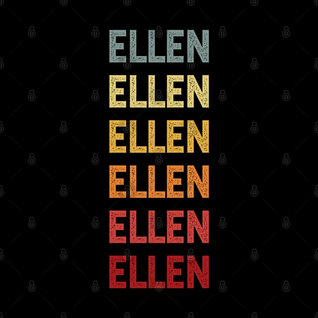 Ellen Name Vintage Retro Gift Named Ellen by CoolDesignsDz