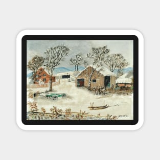 grandma moses Magnet