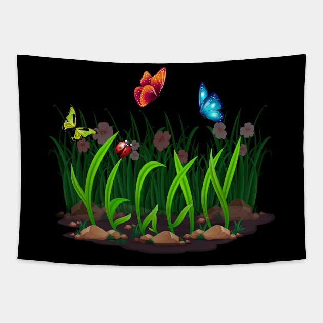 PROTECT THE NATURE Tapestry by Green Art Service