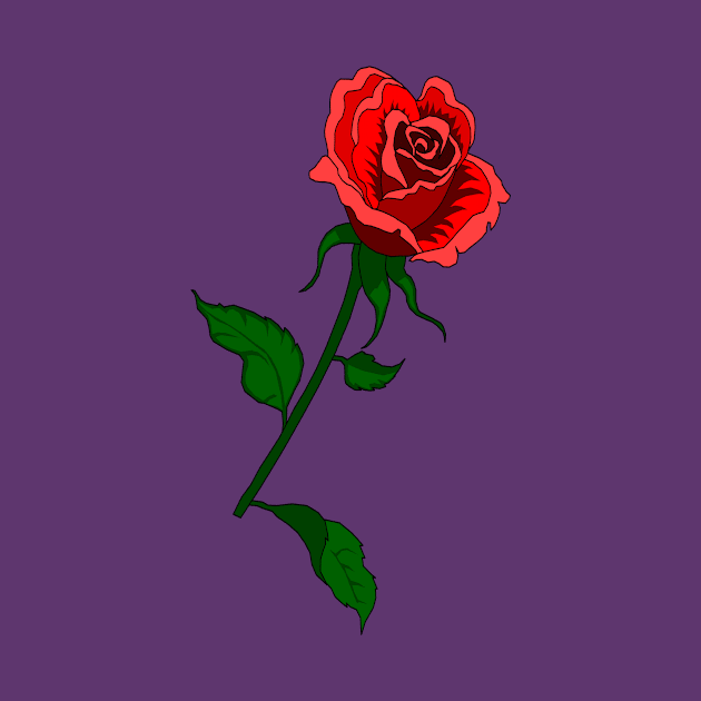 Red rose flower by artsytee