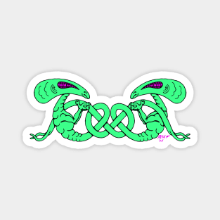 Aliens Entwined (Aliens and Celtic Knot) Magnet