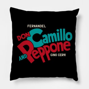 Don Camillo and Peppone Typography Design Pillow