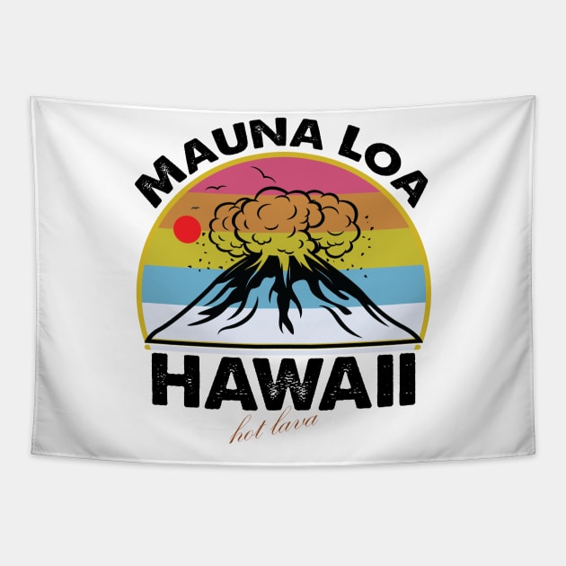 Mauna Loa Hawaii Hiking Mountain Outdoor Mauna Loa Volcano Tapestry by S-Log