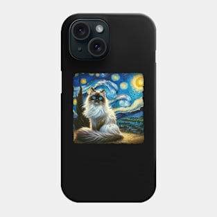 Ragdoll Starry Night Inspired - Artistic Cat Phone Case