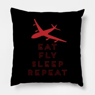 Eat fly sleep repeat Pillow