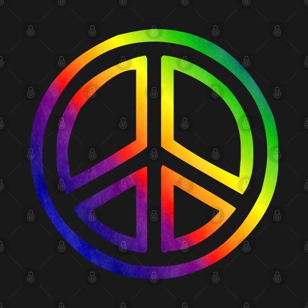 Rainbow Peace Sign by eesomebysrishti