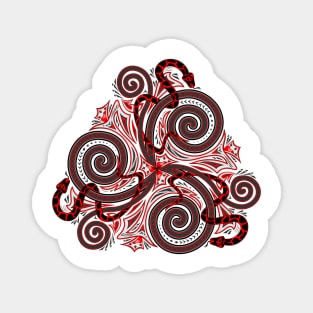 Trickle symbol and interweaving snakes Magnet