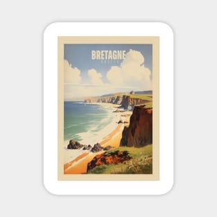 Bretagne - Affiche Vintage - Breton - Bzh - Breizh Magnet