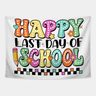 Groovy Happy Last Day Of School Teacher Student Graduation Tapestry