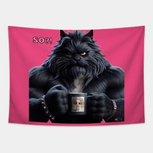 Huge Coffee Cat by focusln Tapestry