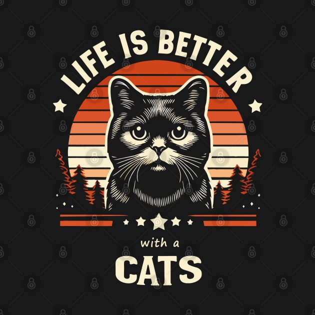 Life Is Better With a Cats by SergioArt