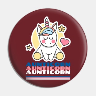 Aunticorn Aunticorn Aunticorn Pin