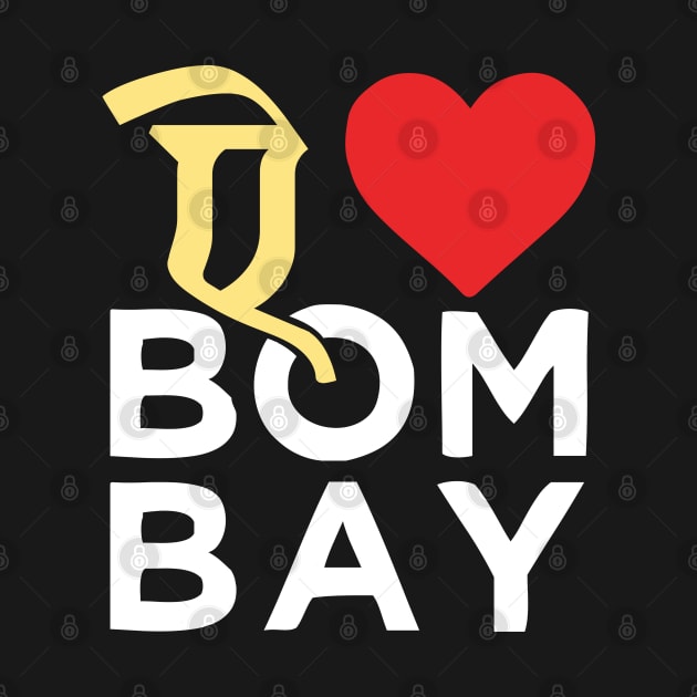 I love Mumbai Bombay Mumbaikar Maharashtra Design by alltheprints