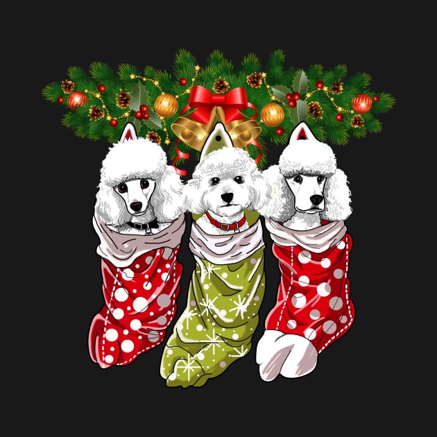 Poodles Socks Christmas Gifts Dogs Lovers by Terryeare