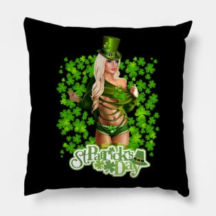 St Patricks Day Girl Anime women dress Pillow