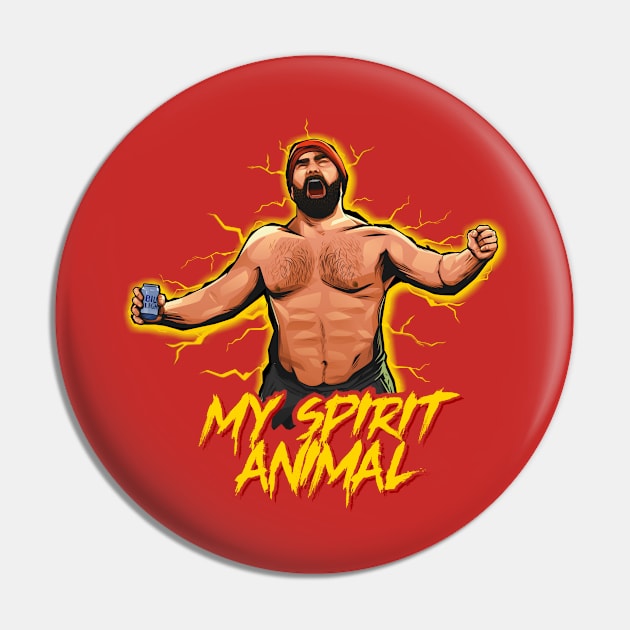 Jason Kelce My Spirit Animal Pin by flataffex