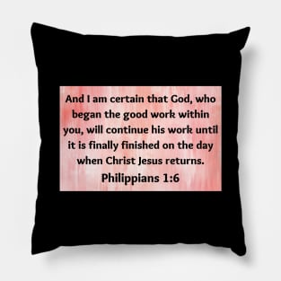 Bible Verse Philippians 1:6 Pillow