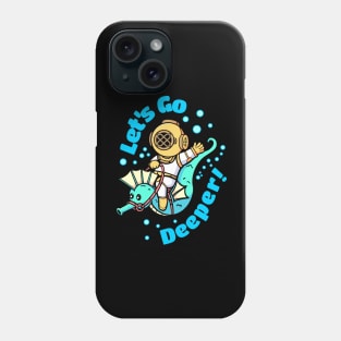 Deep Sea Hilarity: The Hilarious Diver's Adventure Phone Case