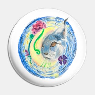 Moonlit Lynx Pin
