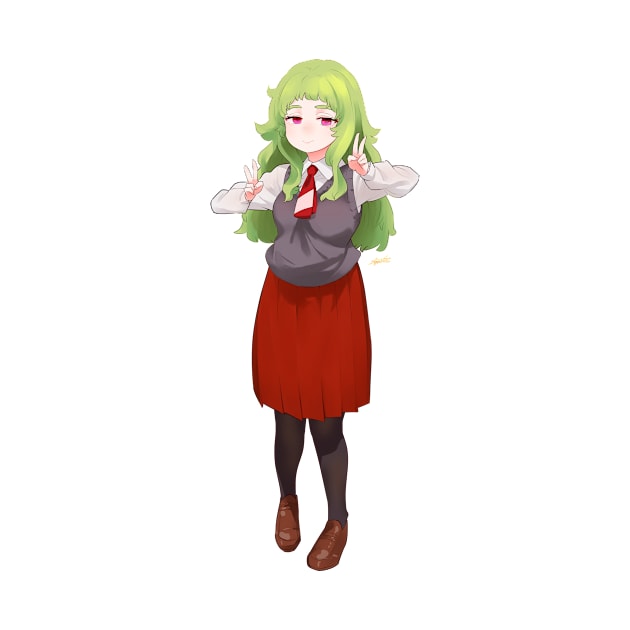 Green Hair Girl by nagare017