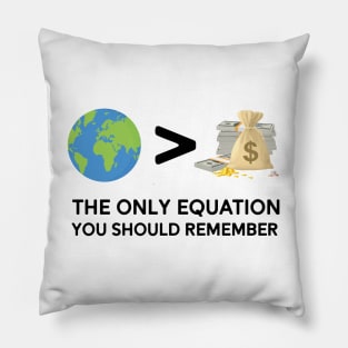 Only Equation You Should Remember Climate Change Global Warming Pillow