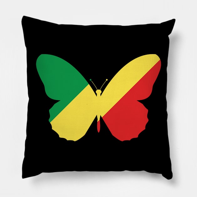 Flag of the Republic of the Congo Pillow by Wickedcartoons