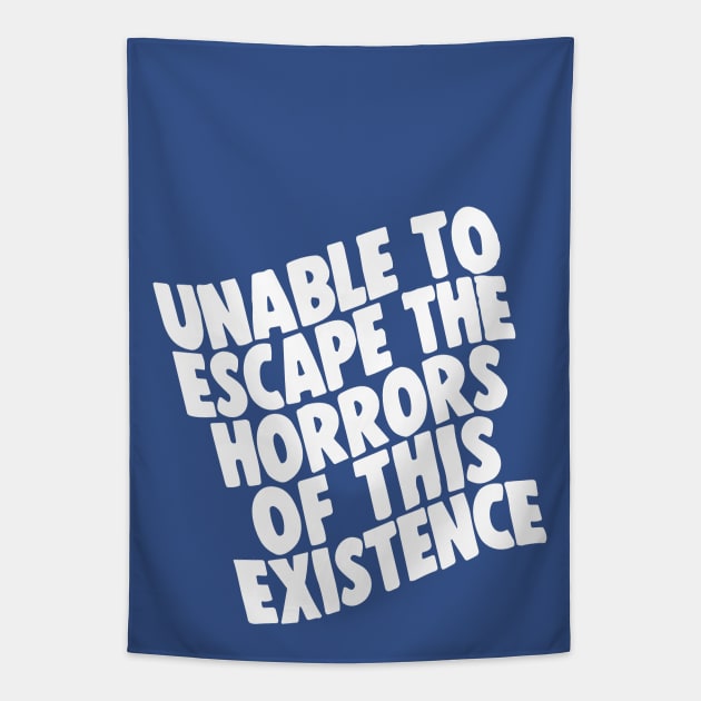 Existential Pain / Retro 80s Style Nihilism Design Tapestry by DankFutura