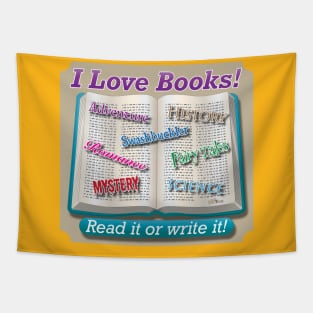 I Love Books Tapestry