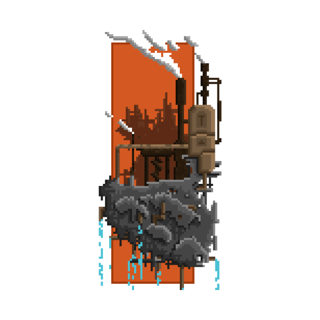 Pixel Landscape : Steam Factory by Draad