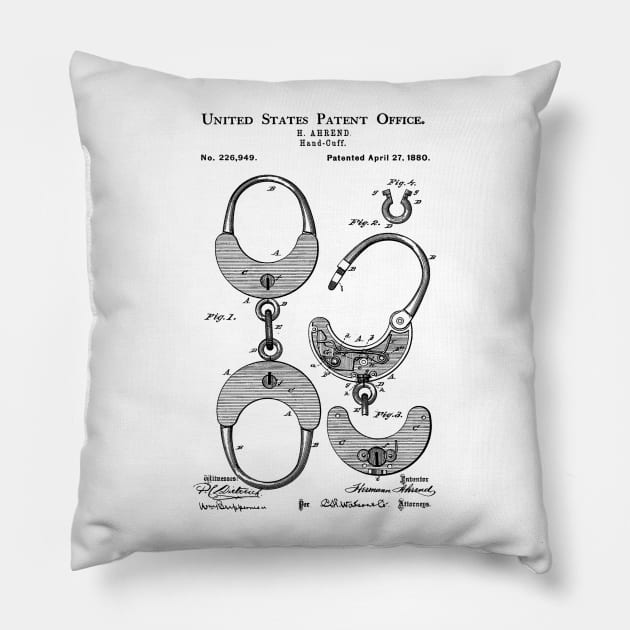 Handcuffs Patent Pillow by Luve