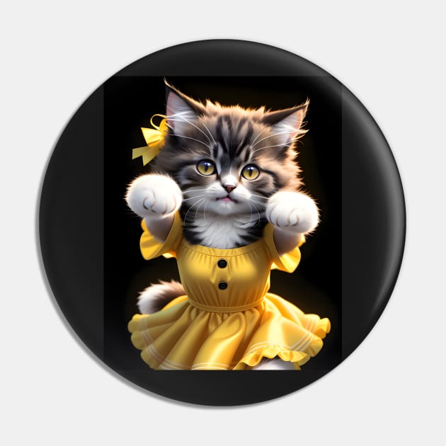 Dancing cat - Modern digital art Pin by Ai-michiart