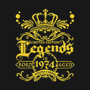 50th Years Old Birthday Tee Legends Born 1974 T-Shirt