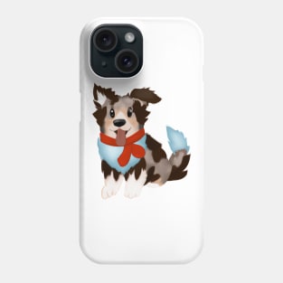 Cute Australian Shepherd Drawing Phone Case