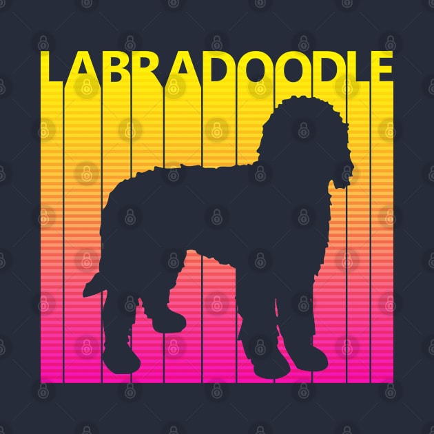 Funny Labradoodle Dog Retro 1980s Gift by GWENT