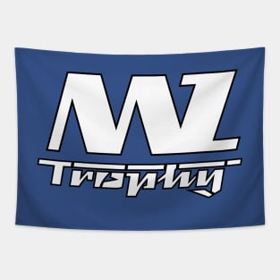 MZ Trophy logo (white) Tapestry