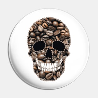 Skull with Coffee Pin