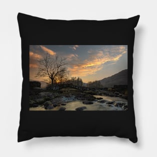 Slater Bridge Sunset Pillow