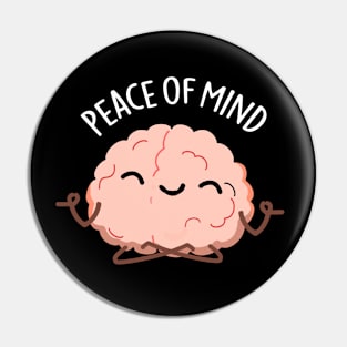 Peace Of Mind Funny Brain Meditation Pun Pin