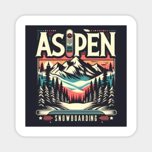 Aspen Ski & Snowboard Magnet