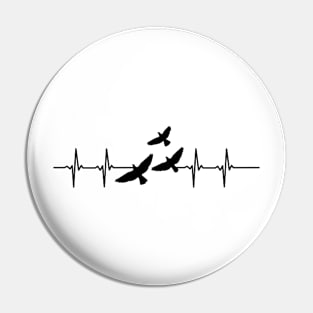 heart beat- birds Pin